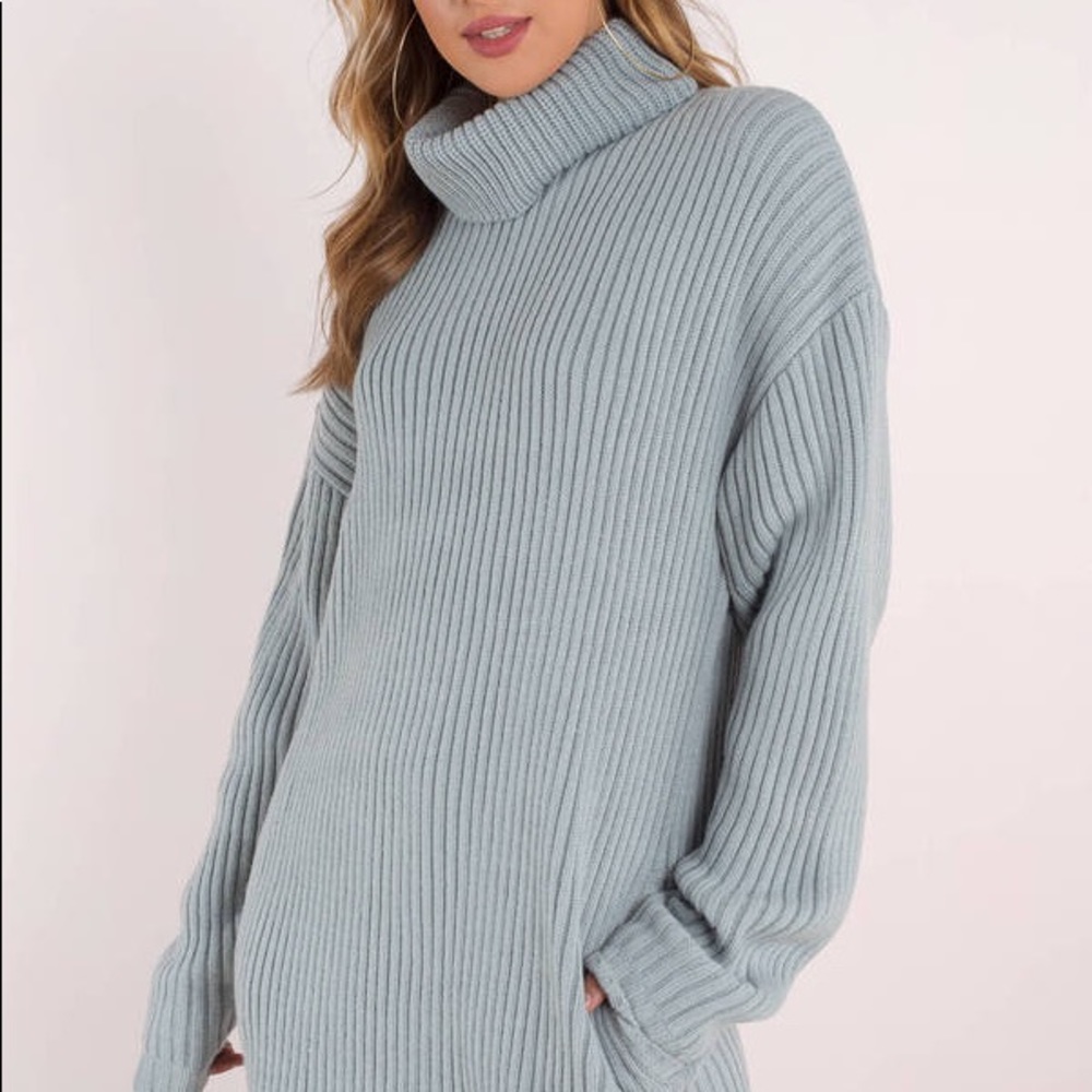 Light Blue Sweater Dress